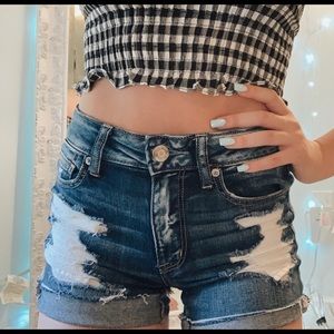 American Eagle Ripped Jean Shorts Hi-Rise